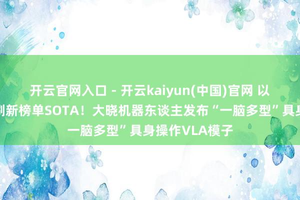 开云官网入口 - 开云kaiyun(中国)官网 以东谈主为中心刷新榜单SOTA！大晓机器东谈主发布“一脑多型”具身操作VLA模子